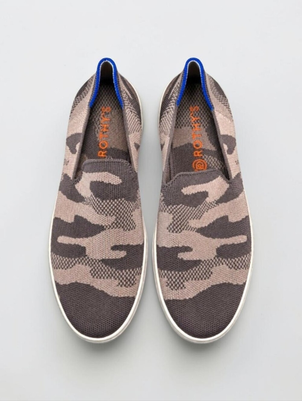 Rothy's The Sneaker Taupe Camo Slip On